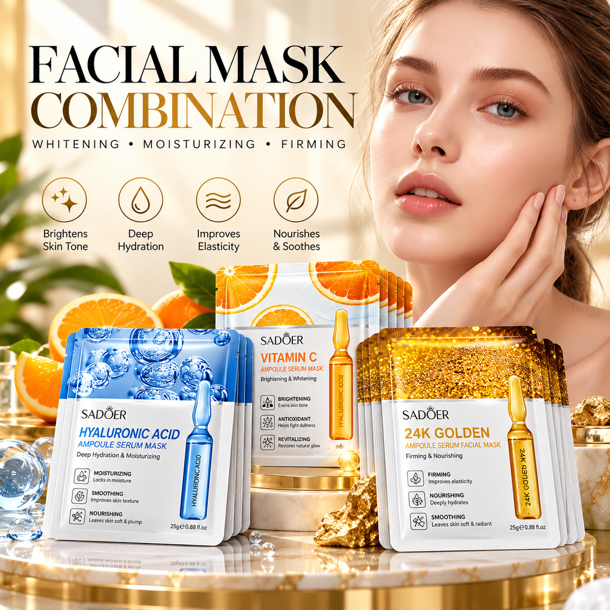 Ampoule Essence Hydrating Facial Mask.